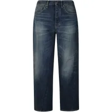 Джинсы из денима с пятью карманами