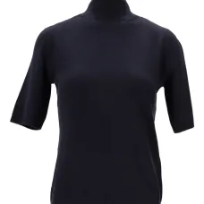 Топ с высоким воротником и короткими рукавами