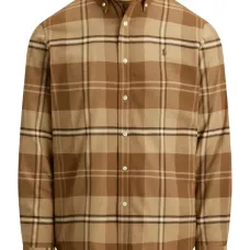 Твиловая рубашка с длинными рукавами