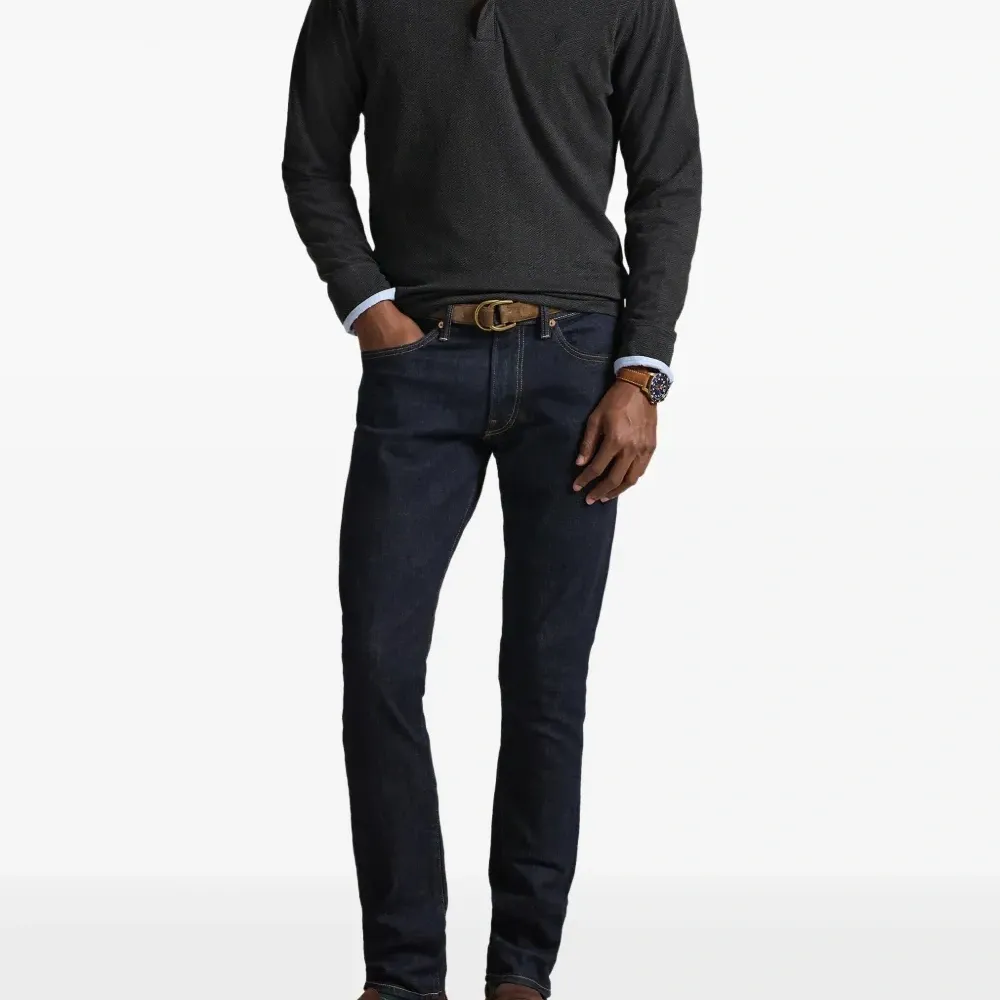 Толстовка с воротником на молнии и узором в елочку