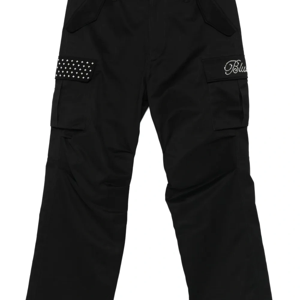 Брюки карго с вышивкой