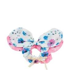 Комплект из двух резинок для волос с цветочным принтом