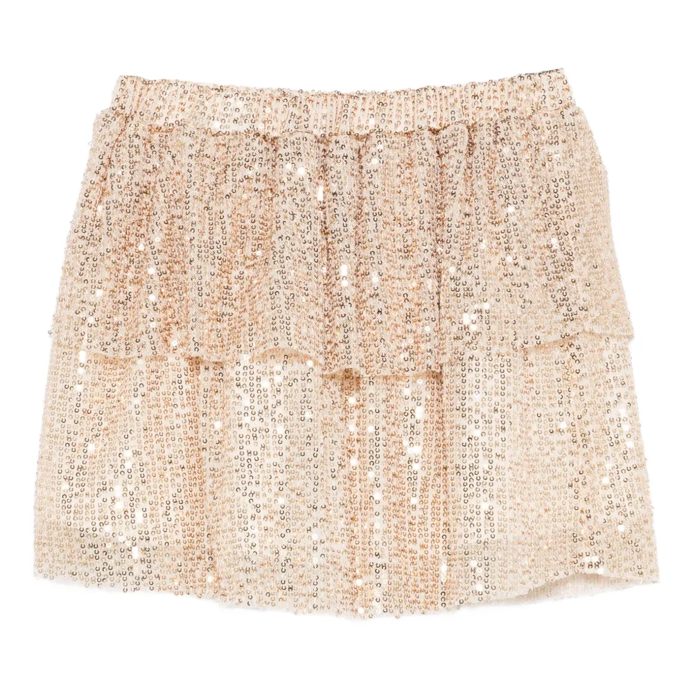 Ярусная юбка с пайетками