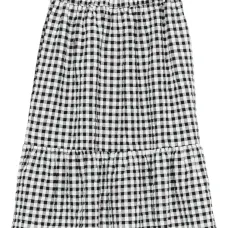 Юбка в клетку гингем с оборками Юбка в клетку гингем с оборками