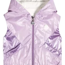 Жилет с капюшоном и нашивкой-логотипом