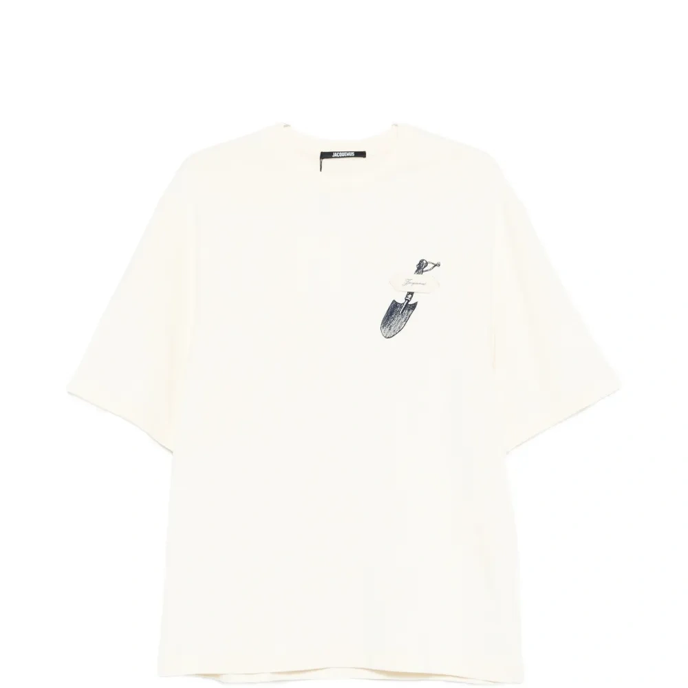 Футболка с вышивкой в виде лопаты