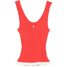 Кружевной ребристый топ