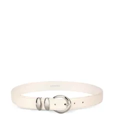 Ремень из гладкой кожи с металлической пряжкой