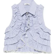 Полосатая блузка с оборками