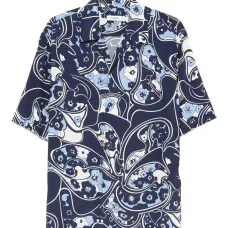 Рубашка с короткими рукавами и цветочным узором