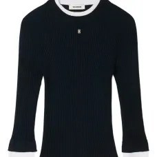 Рифленая футболка с длинными рукавами