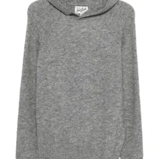 Вязаный джемпер с шалевым воротником и длинными рукавами