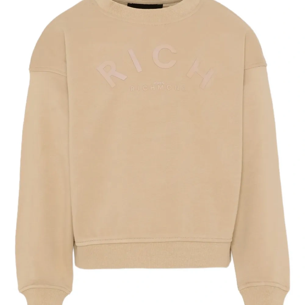 Толстовка с круглым вырезом и тиснением