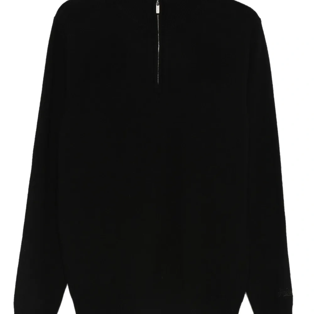 Свитер на молнии с высоким воротником