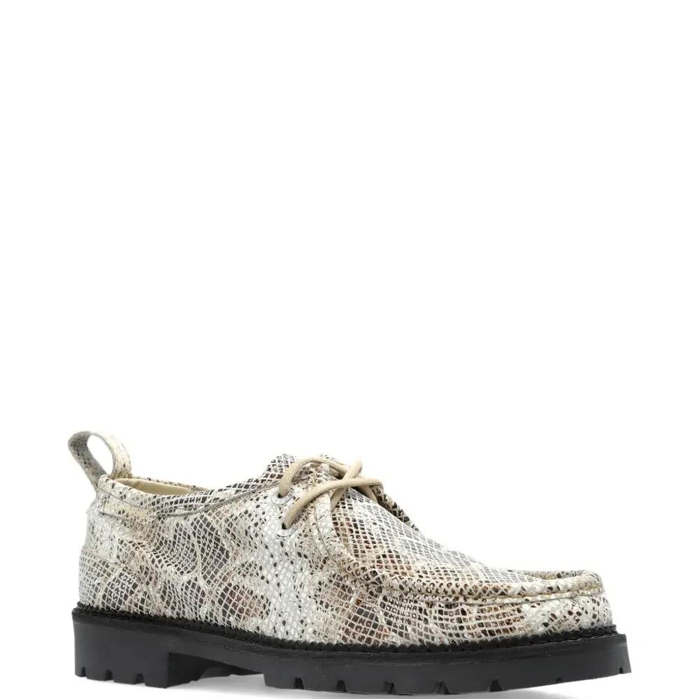 Туфли дерби Moby 30 с тиснением под кожу змеи