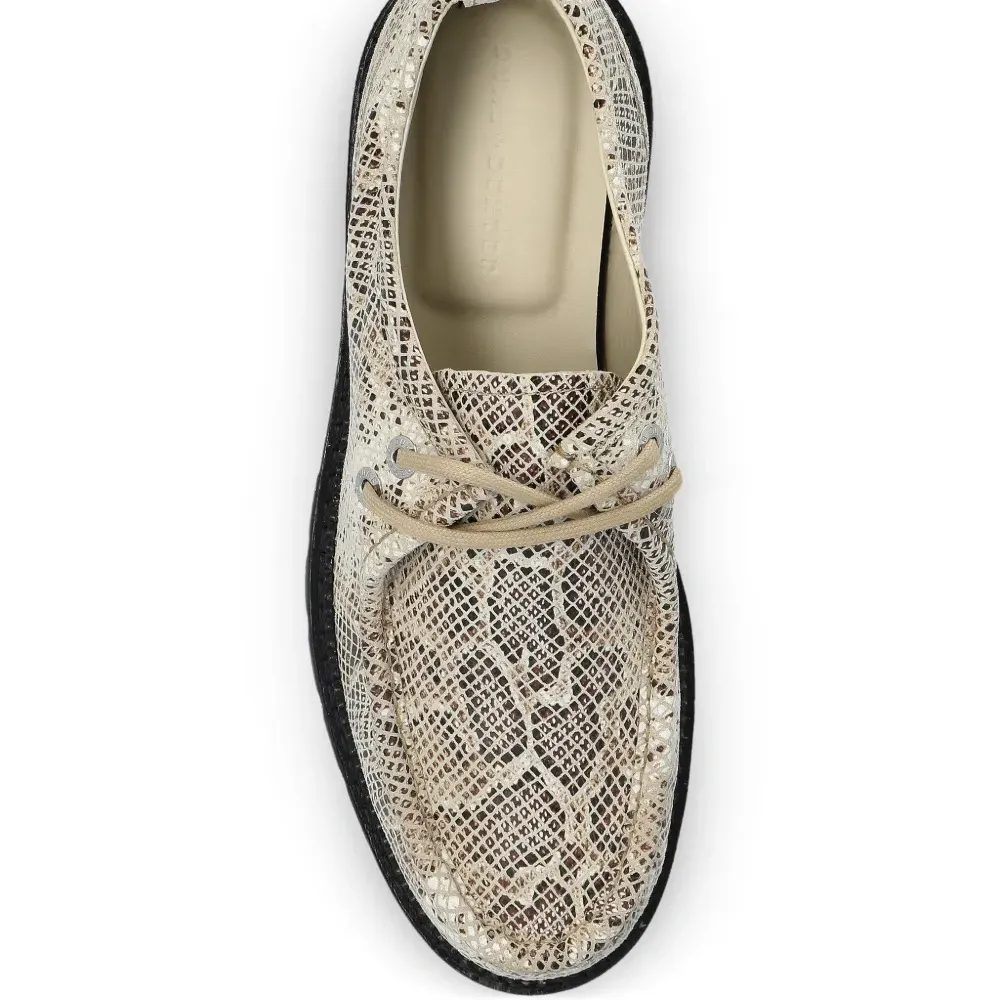 Туфли дерби Moby 30 с тиснением под кожу змеи