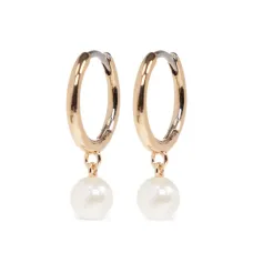 Серьги-подвески с искусственным жемчугом
