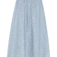 Декорированная юбка макси в полоску Декорированная юбка макси в полоску