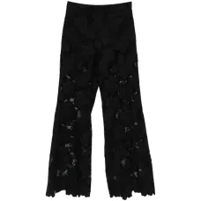 Брюки с цветочным кружевом