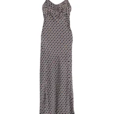 Платье макси со шнуровкой и принтом