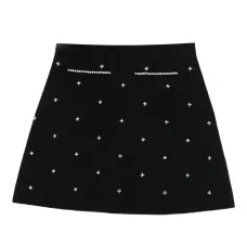 Юбка мини со стразами Юбка мини со стразами