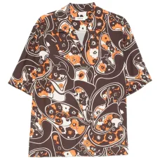 Рубашка с короткими рукавами и цветочным узором