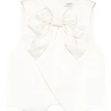 Атласный топ с бантом