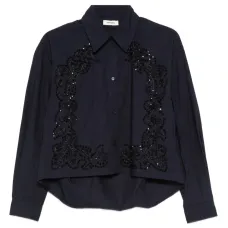 Рубашка с цветочной вышивкой