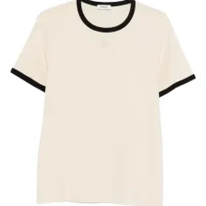 Футболка с контрастной отделкой