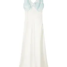 Платье макси с V-образным вырезом и кружевом