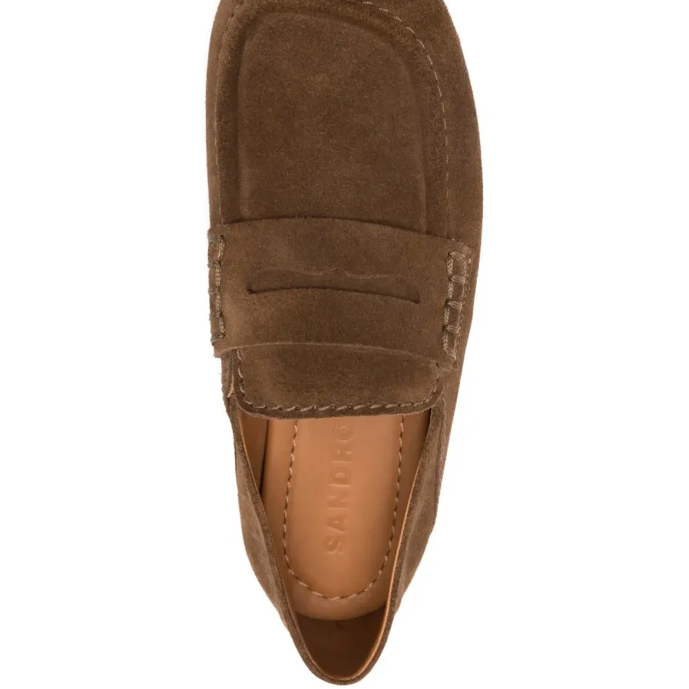 Замшевые лоферы