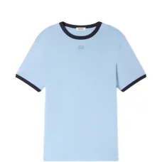 Футболка с короткими рукавами и контрастной окантовкой