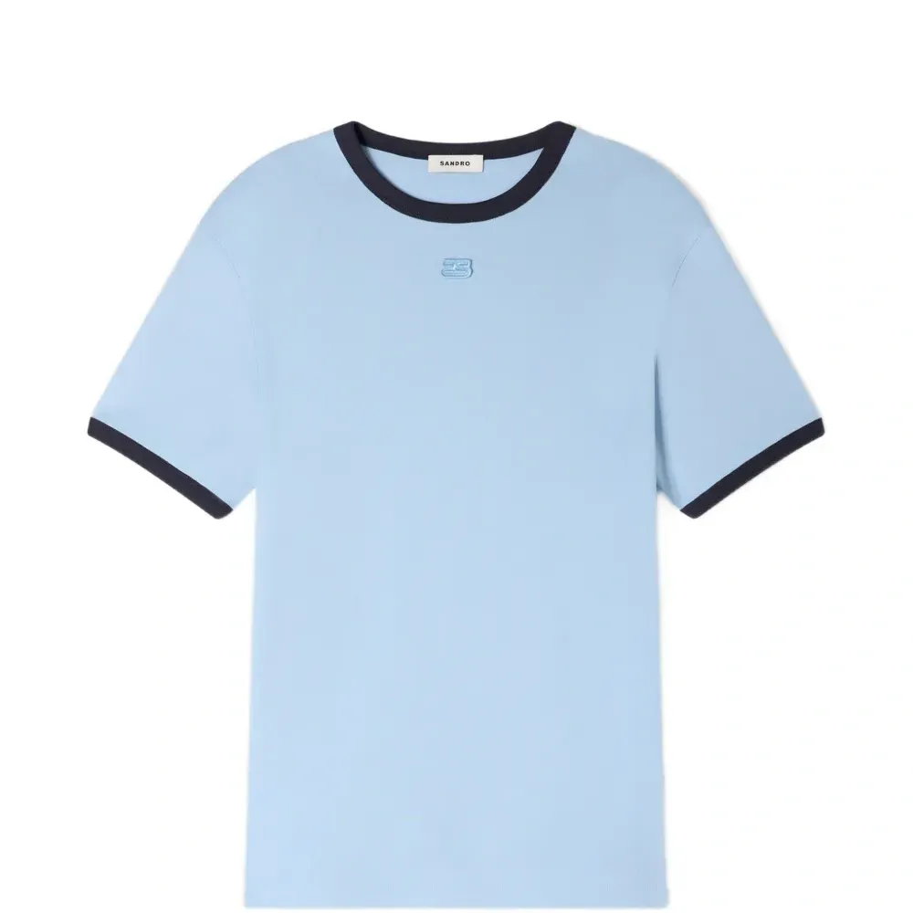 Футболка с короткими рукавами и контрастной окантовкой