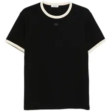 Футболка с контрастной отделкой