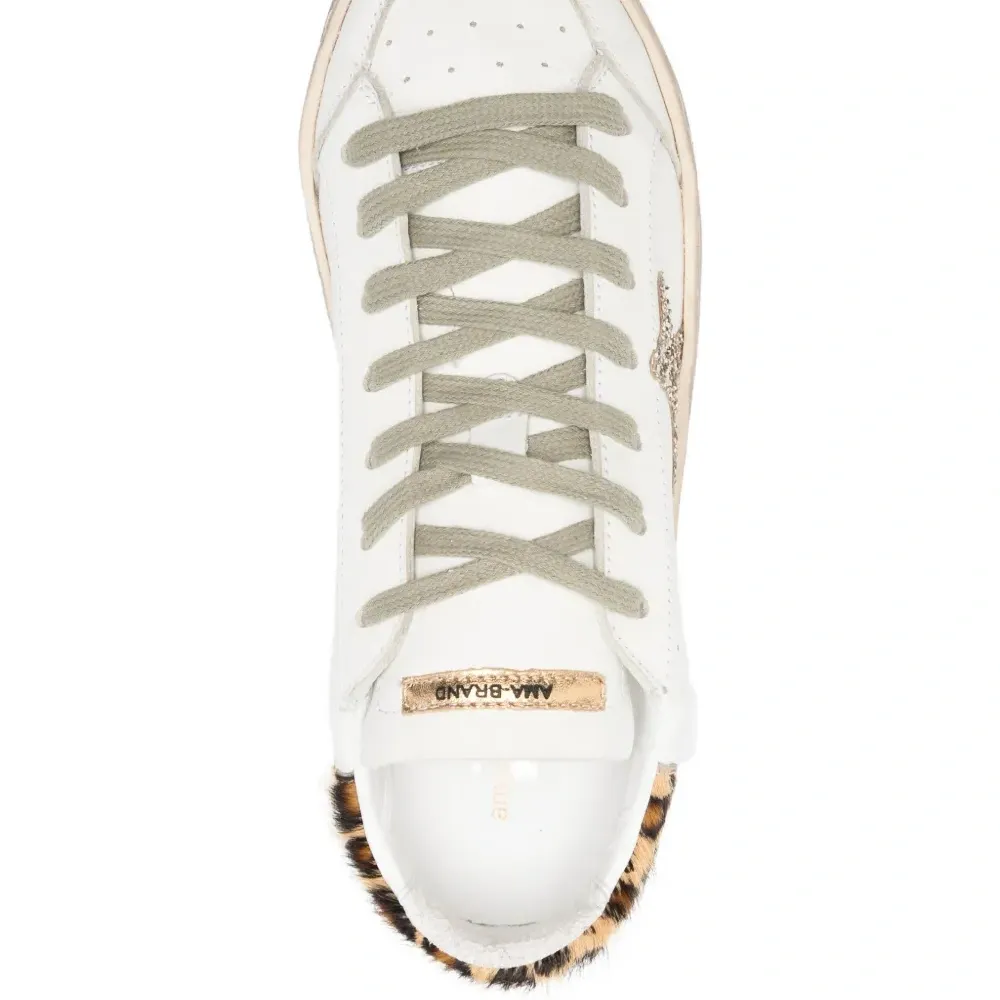 Декорированные кроссовки с леопардовым принтом