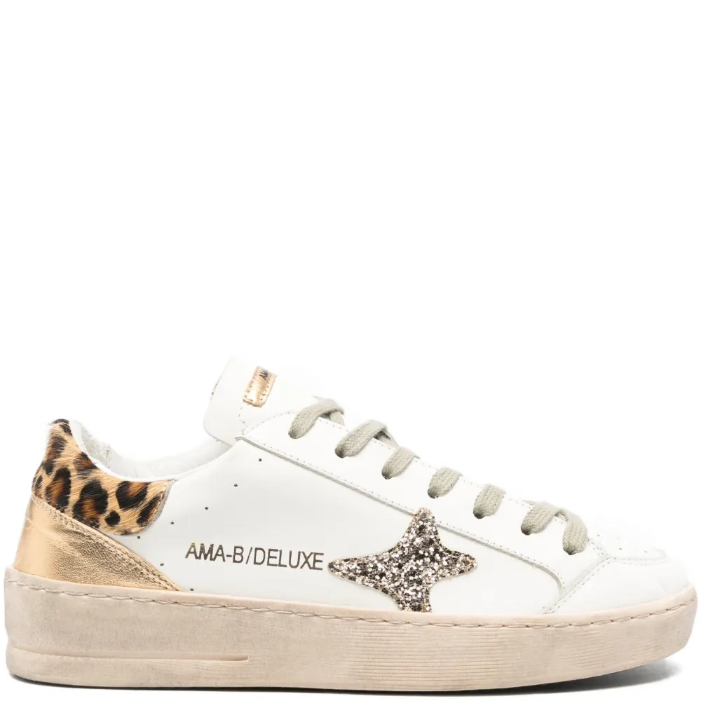 Декорированные кроссовки с леопардовым принтом