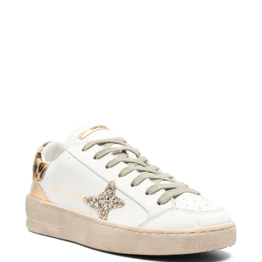 Декорированные кроссовки с леопардовым принтом