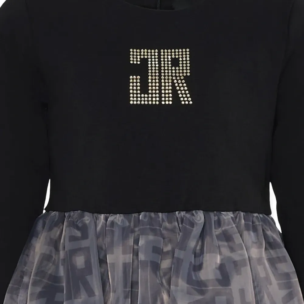 Декорированное платье с длинными рукавами