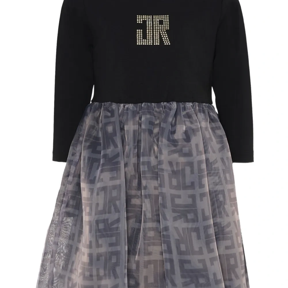 Декорированное платье с длинными рукавами