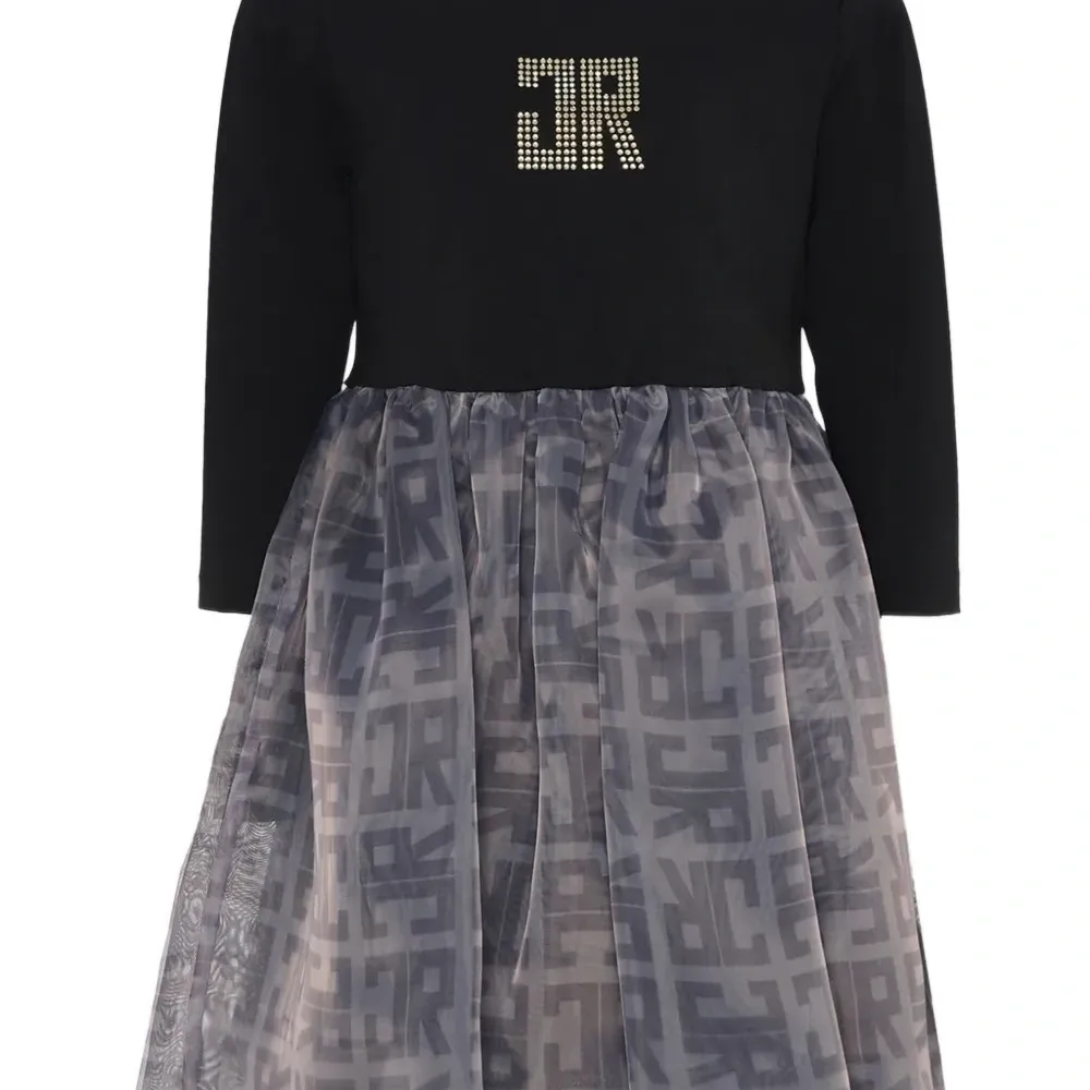 Декорированное платье с длинными рукавами