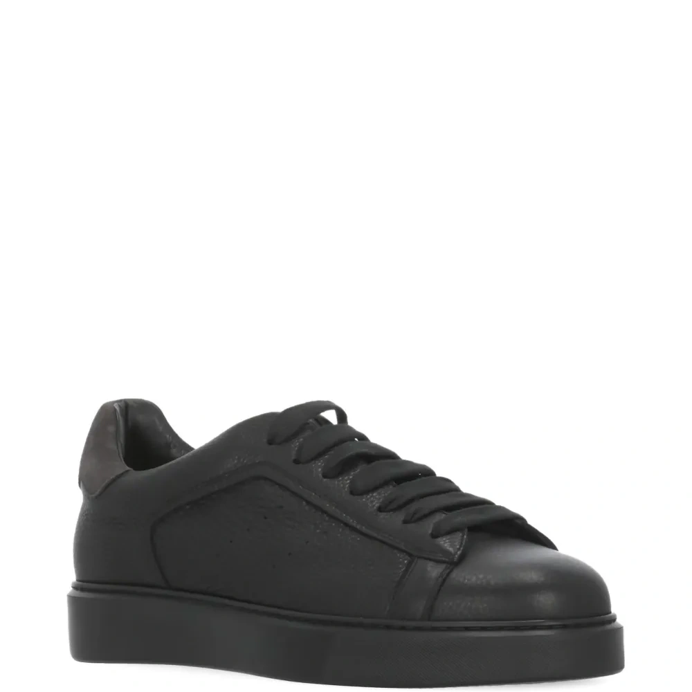 Кожаные кеды низкие