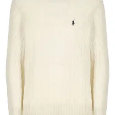 Свитер фактурной вязки с логотипом