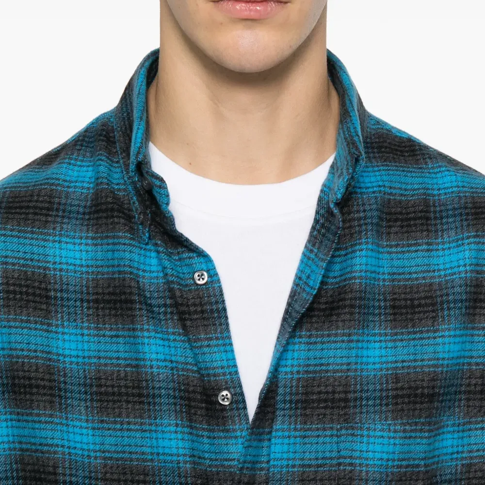 Клетчатая рубашка на пуговицах