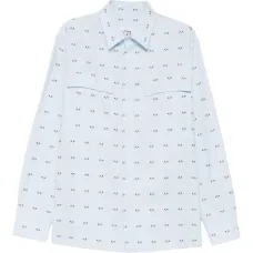 Рубашка с нагрудным карманом и узором