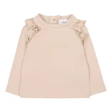 Футболка с длинными рукавами и оборками