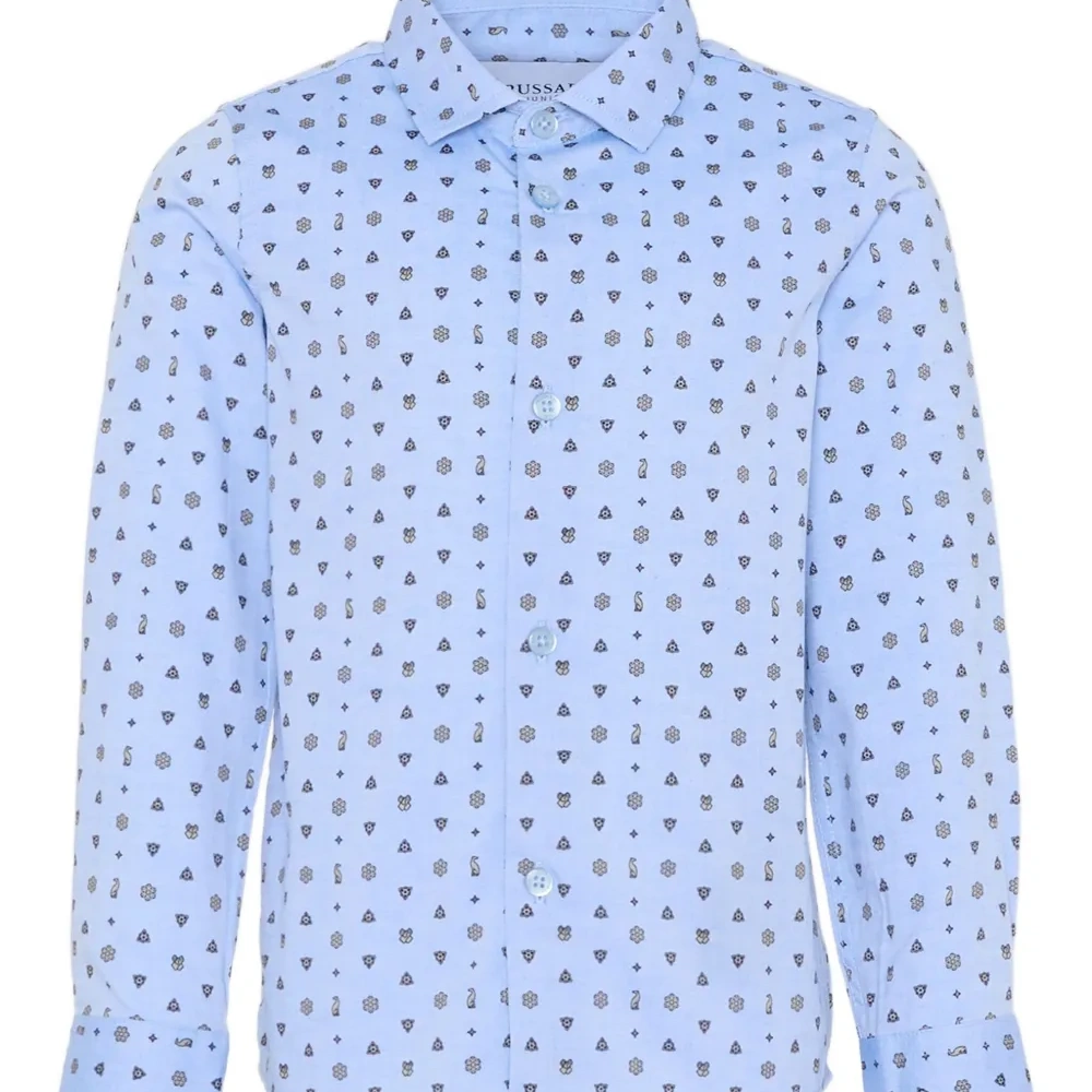 Рубашка с длинными рукавами и цветочным принтом