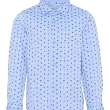 Рубашка с длинными рукавами и цветочным принтом