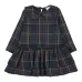 Платье в клетку тартан с оборками