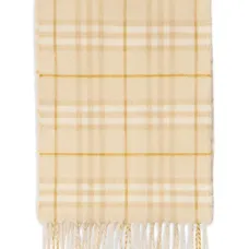 Клетчатый шарф с бахромой