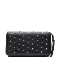 Кошелек на молнии с заклепками